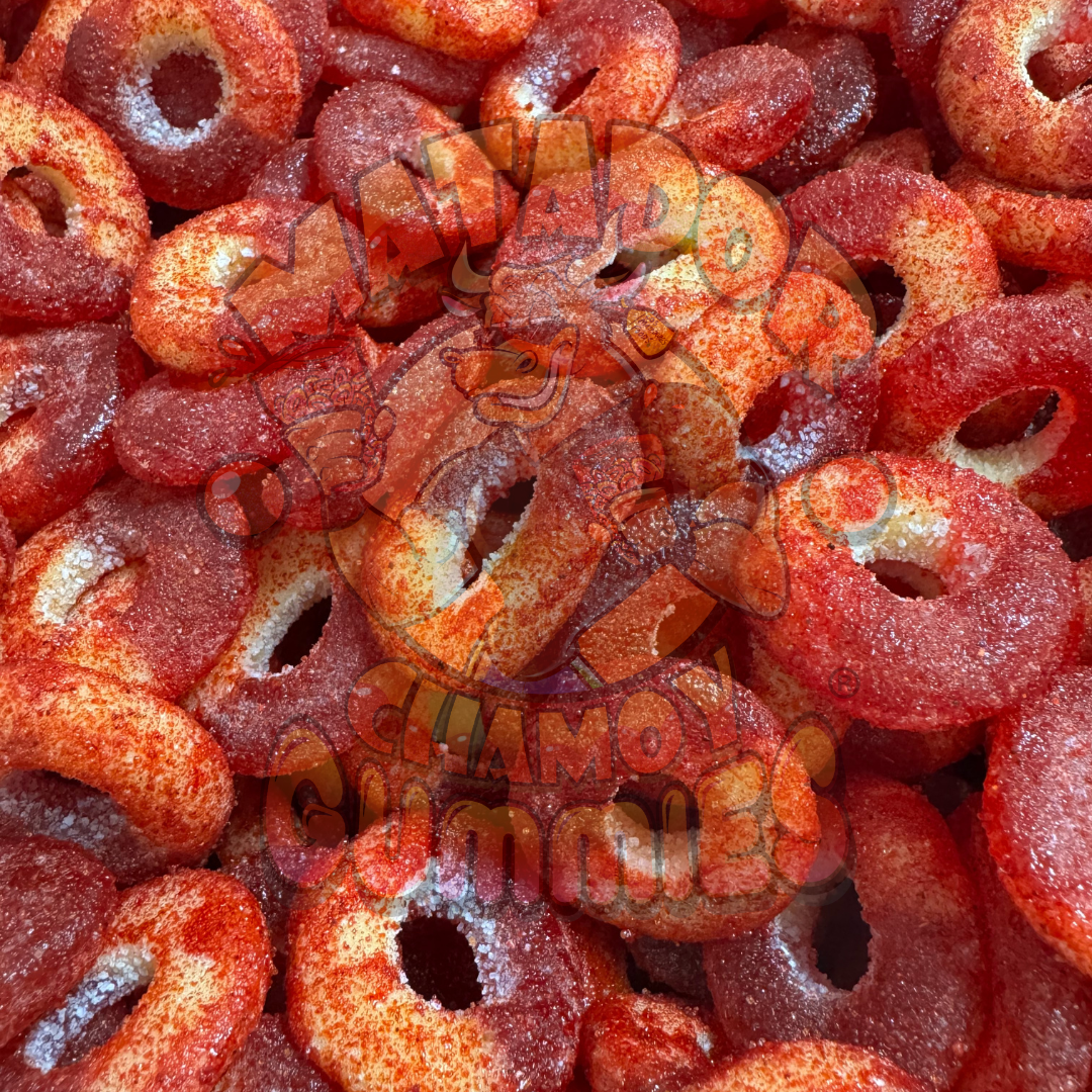 Matador Chamoy Gummies Peach Flaming Rings