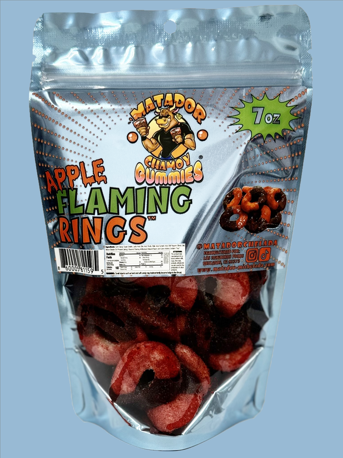 Matador Chamoy Gummies Apple Flaming Rings