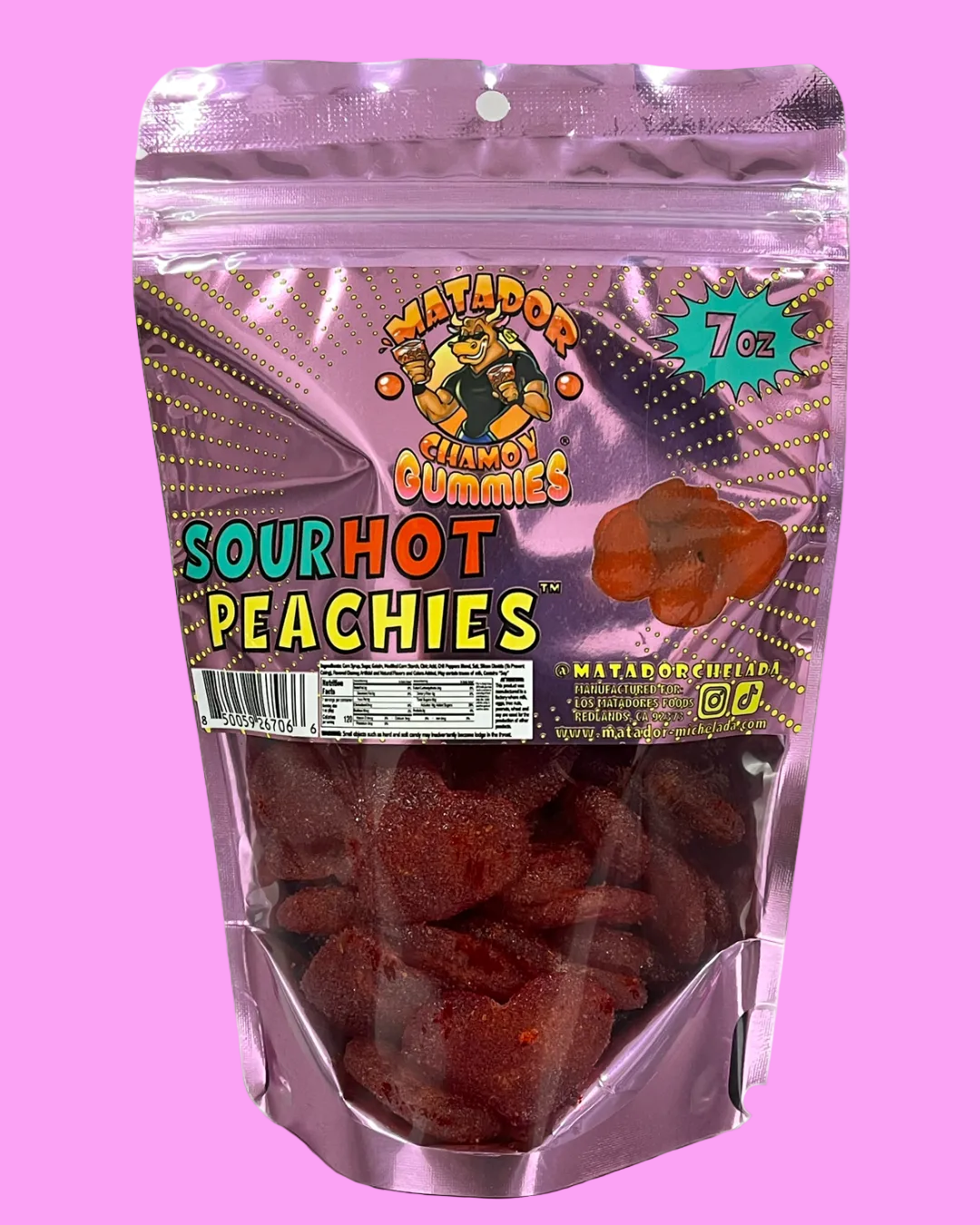 Matador Chamoy Gummies Sour Hot Peachies
